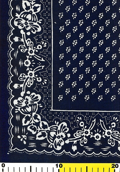 Modrotisková zástěra - polotovar 002