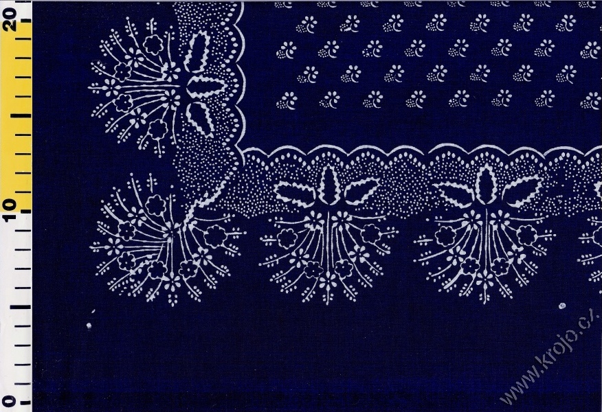 Modrotisková zástěra - polotovar 004