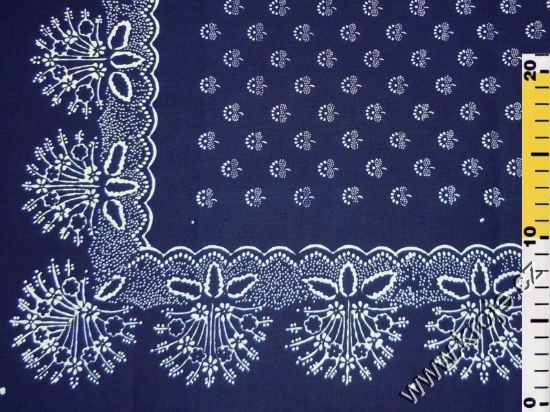 Modrotisková zástěra - polotovar 028