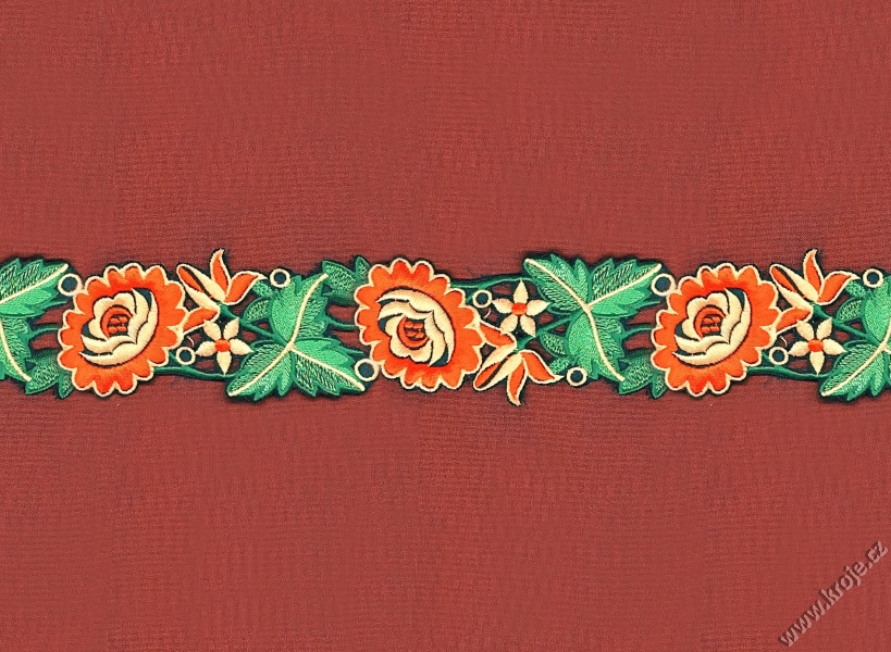 Porta vyšívaná šíře 6,7 cm 052